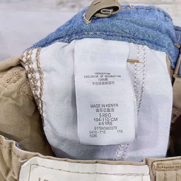 Levis Cargo Shorts Khaki Beige Cotton Boys 5 Regular - Picture 4 of 4